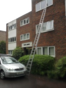 Apartment Harpenden window cleaning ladders